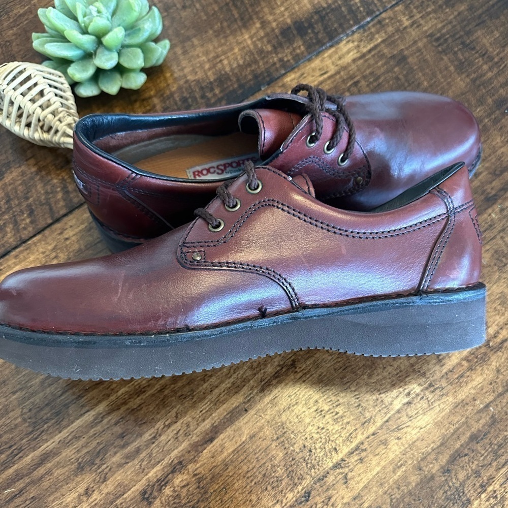 Rockport | RockSport Vibram Brown Leather Lace Up Casual Shoes - Picture 7 of 10